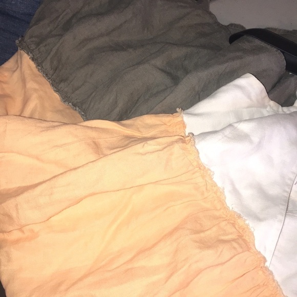 Calvin Klein Jeans Peach/white/grey v-neck 100% Linen dress w/ pockets size med - Picture 7 of 11